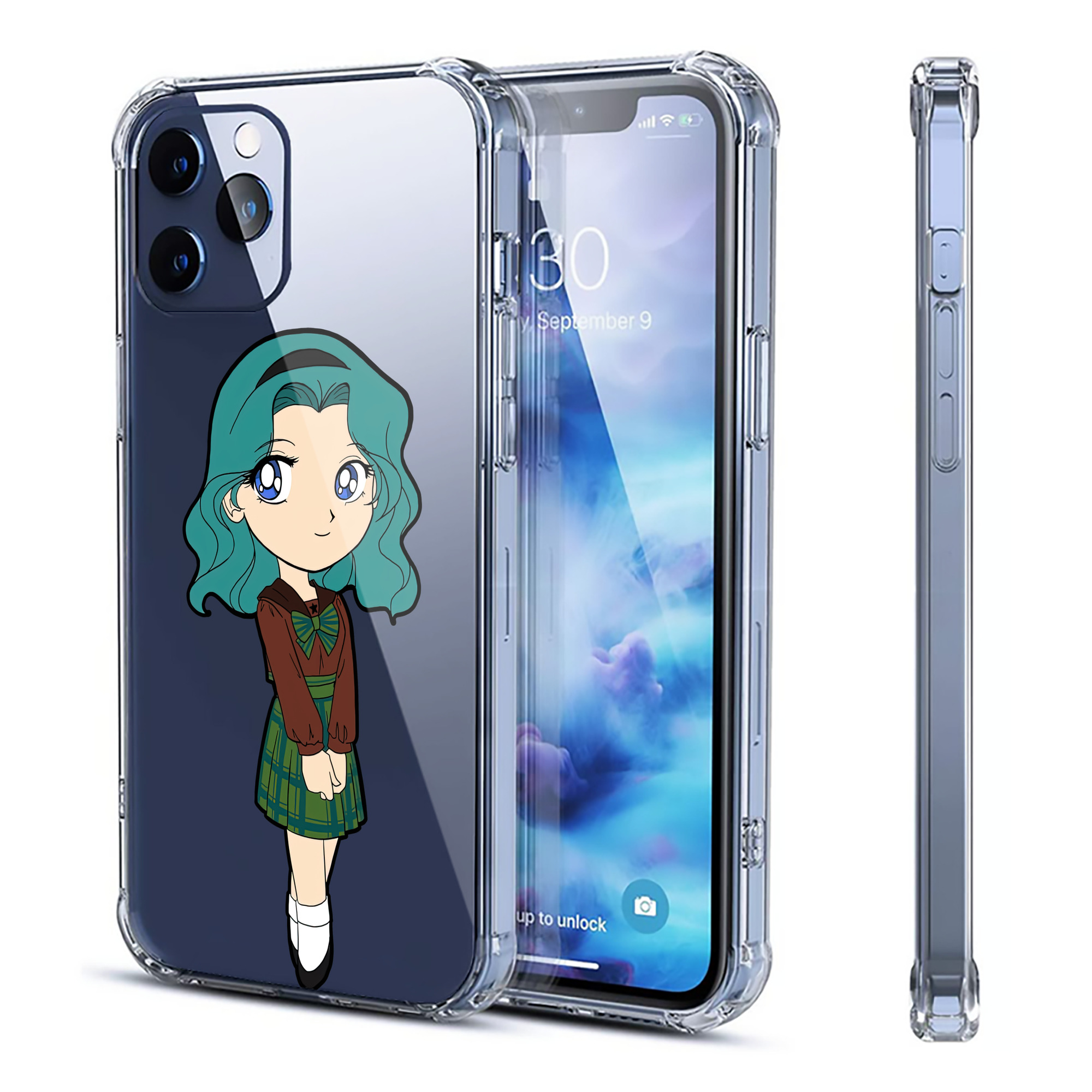 （画像用） 美少女戦士セーラームーン 海王 みちる（かいおう みちる） Sailor Moon Kaiou Michiru 【iPhone 12シリーズ対応】透明スマホケース（クリアソフトケース）
